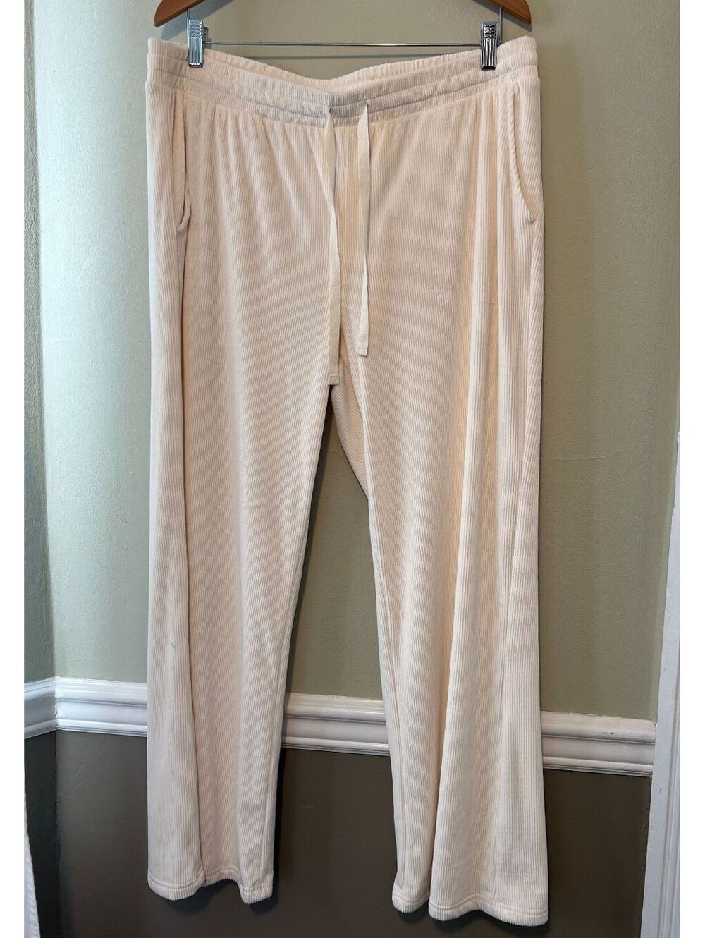 Lou & Grey Women's XL Cream Wide Leg Lounge Pants